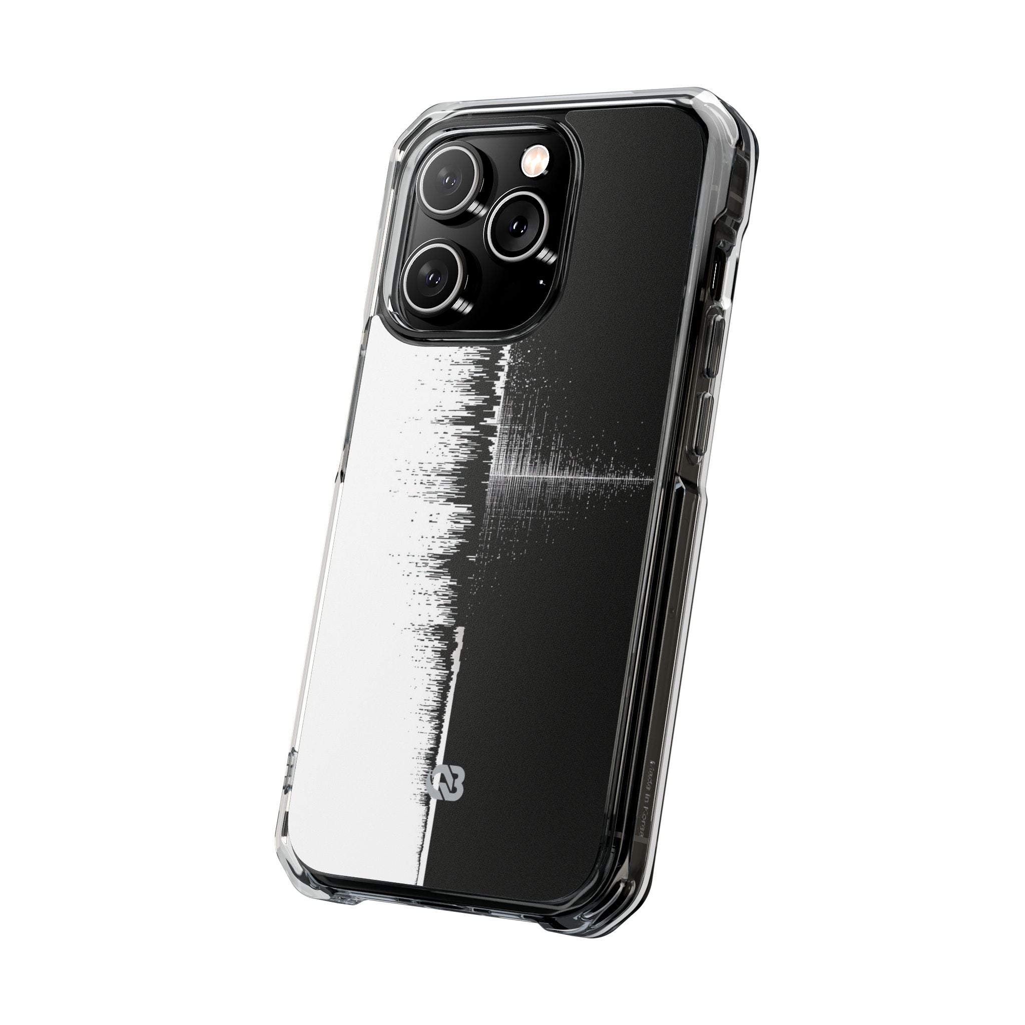 Black Impact MagSafe Phone Case for iPhone - Static Signal Split