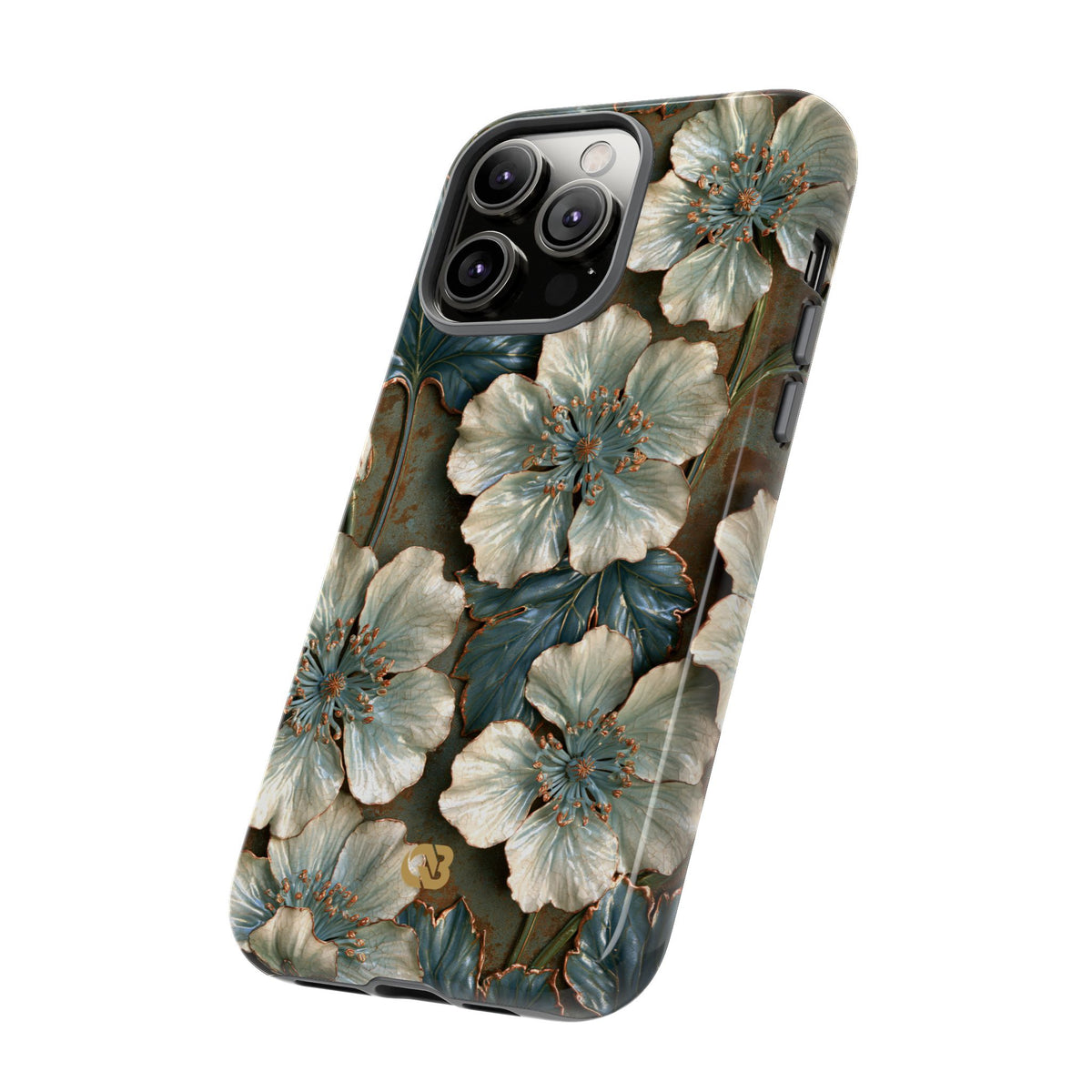 Gilded Blossom Reverie · Tough Phone Case for iPhone · Teal
