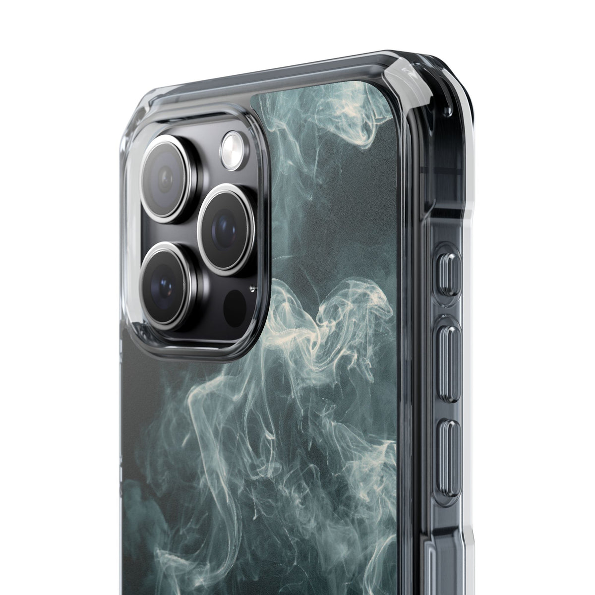 Luminescent Vapor Drift · Clear Impact Magnetic Phone Case for iPhone · Teal