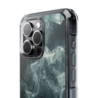 Luminescent Vapor Drift · Clear Impact Magnetic Phone Case for iPhone · Teal