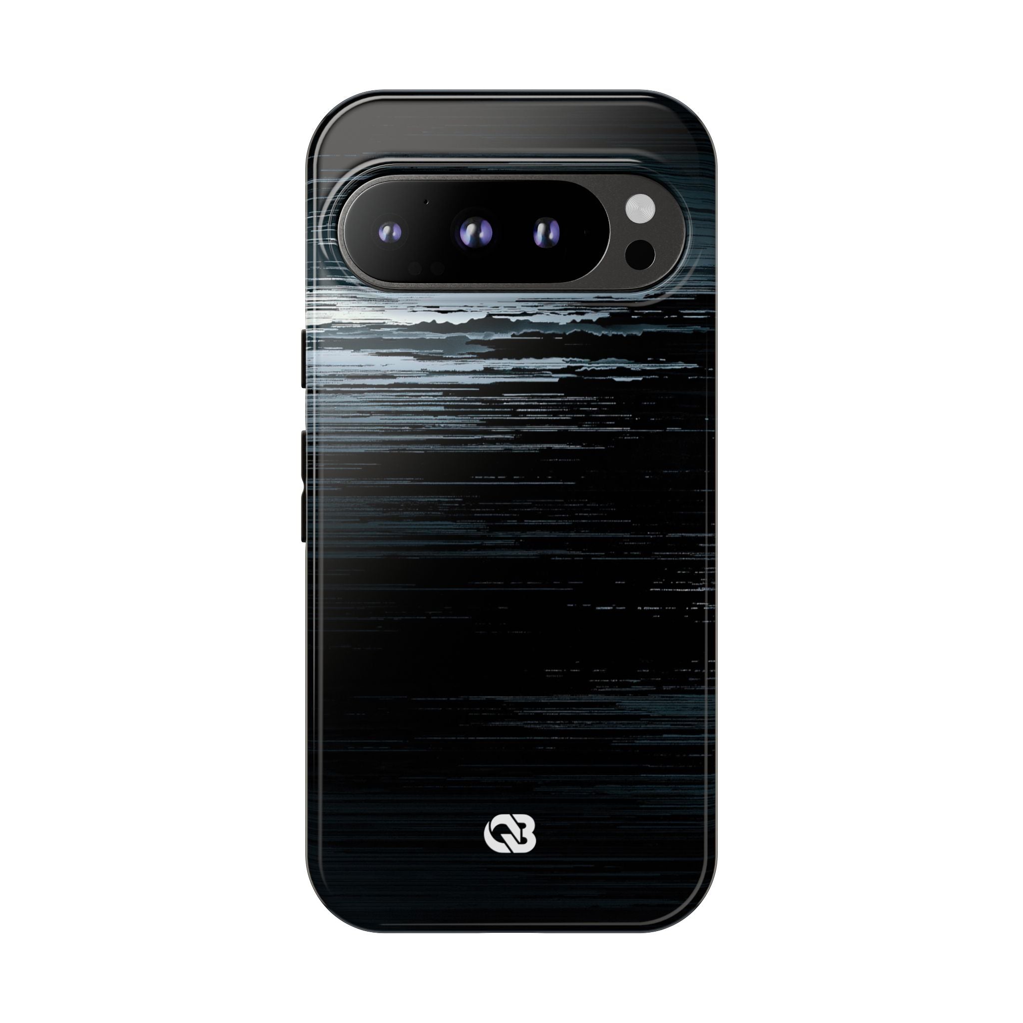 Black Tough Phone Case for Google Pixel - Frozen Signal Glitch
