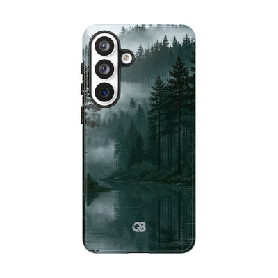 Green Tough Phone Case for Samsung - Misty Evergreen Mirror