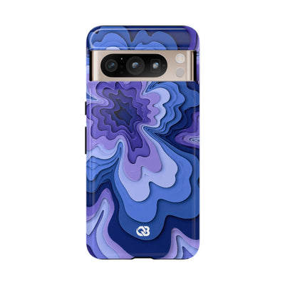 Periwinkle Strata Bloom · Tough Phone Case for Pixel ·  Purple