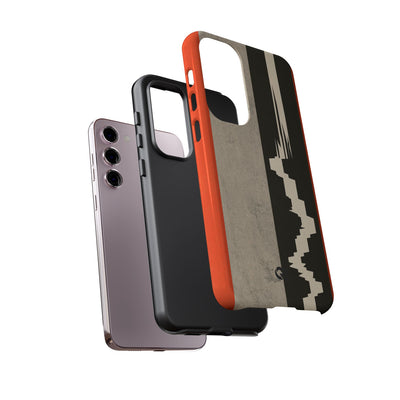 Orange Tough Phone Case for Samsung - Orange Monolith Rift