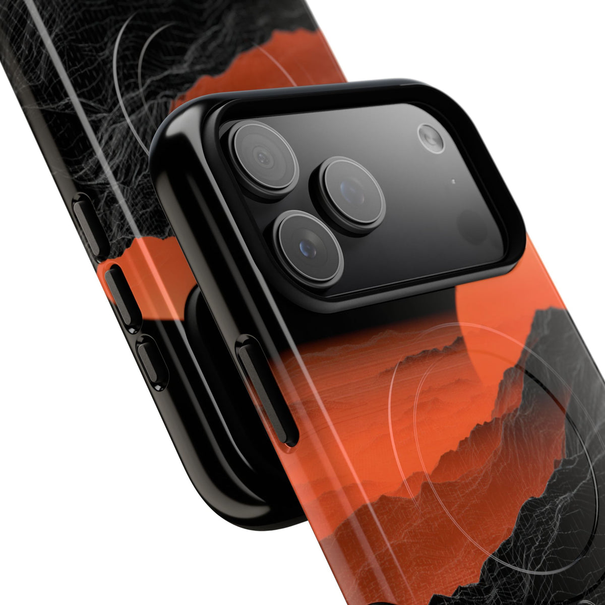 Solar Ridge Mesh · Tough 2.0 Magnetic Phone Case for iPhone · Black