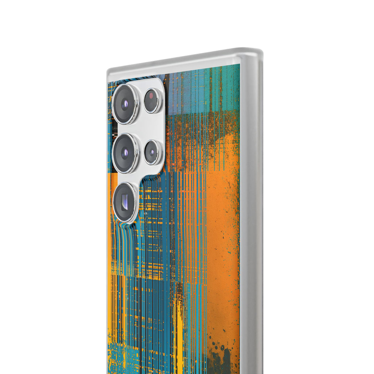 Cyber Glitch Stream · Lite Phone Case for Samsung · Teal