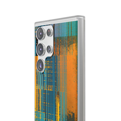 Cyber Glitch Stream · Lite Phone Case for Samsung · Teal