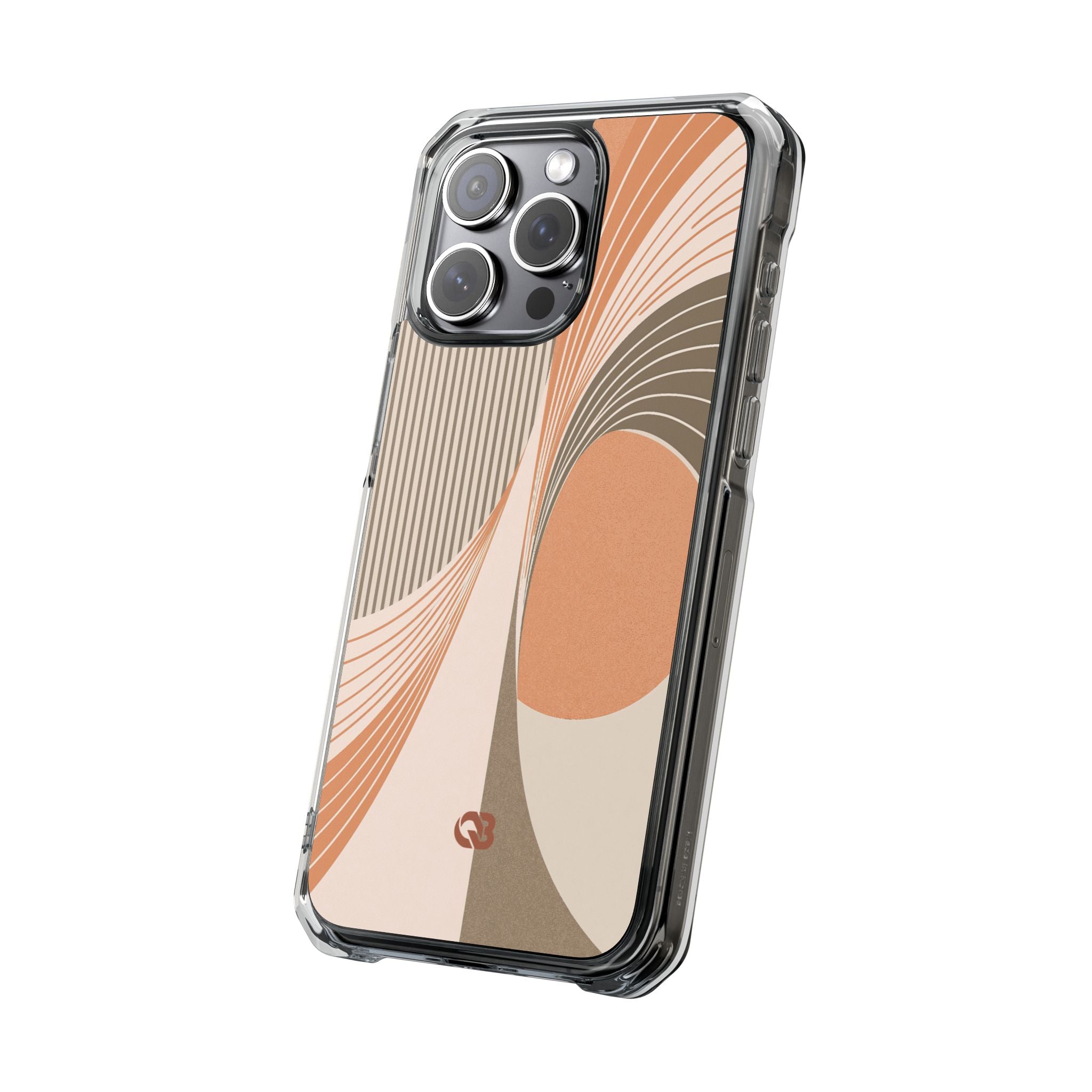 Orange Impact MagSafe Phone Case for iPhone - Desert Arc Horizon
