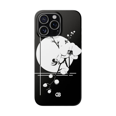 Black Lite Phone Case for iPhone - Lunar Orchid Grid