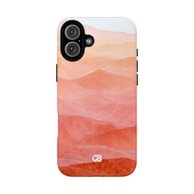 Alpenglow Ridge Vista · Tough 2.0 Magnetic Phone Case for iPhone · Orange