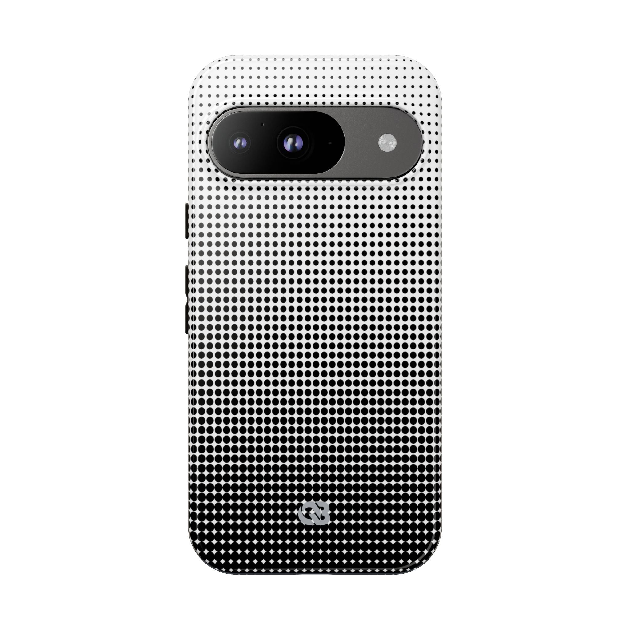 Black Tough Phone Case for Google Pixel - Obsidian Halftone Flux