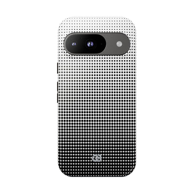 Black Tough Phone Case for Google Pixel - Obsidian Halftone Flux