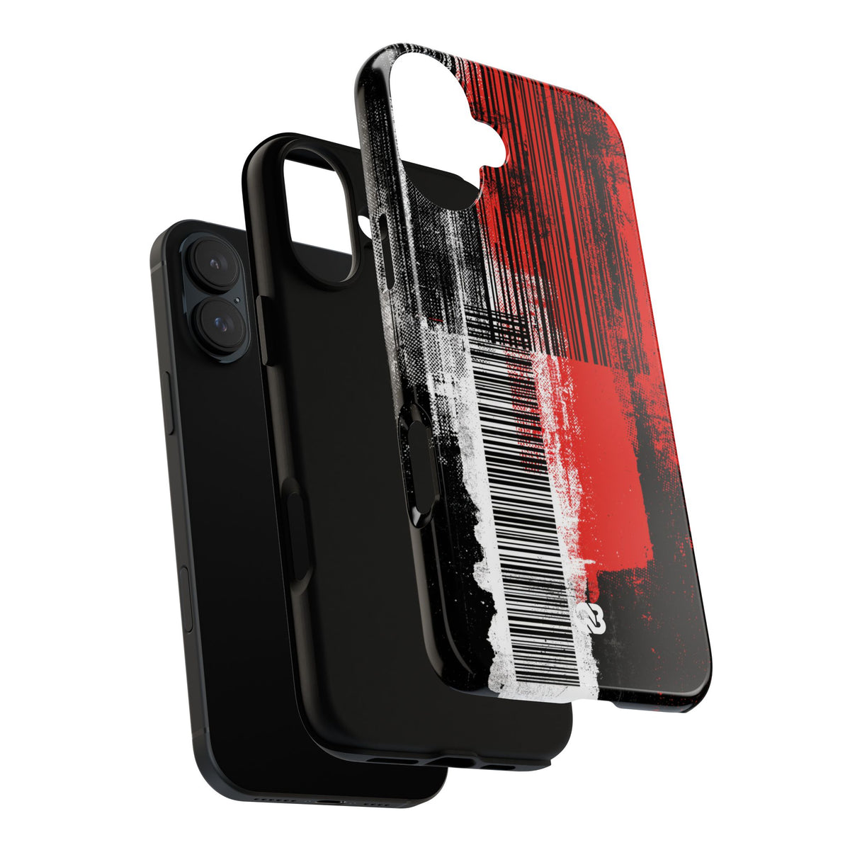 Distorted Barcode · Tough Phone Case for iPhone · Black