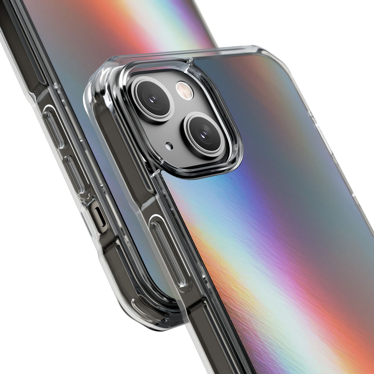 Prismatic Ray · Clear Impact Magnetic Phone Case for iPhone · Blue