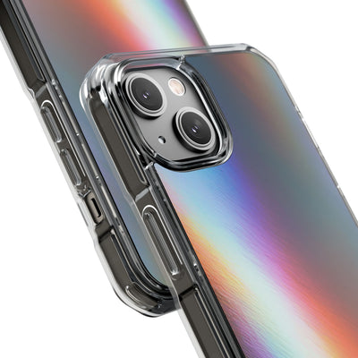 Prismatic Ray · Clear Impact Magnetic Phone Case for iPhone · Blue