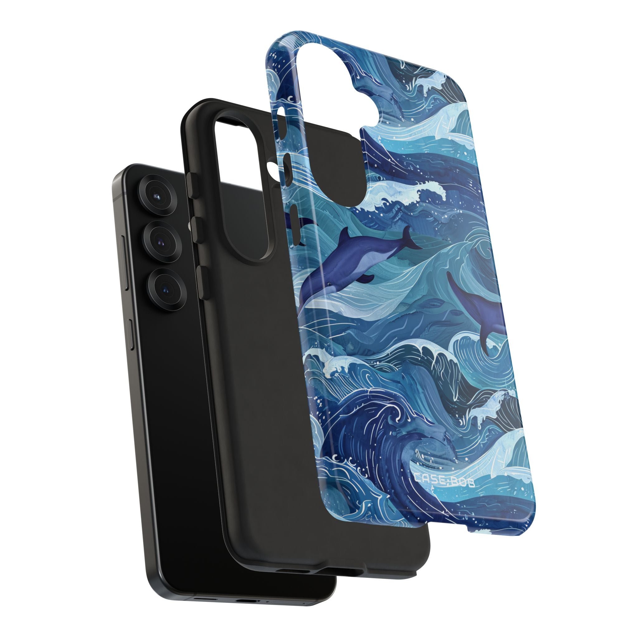 Dolphin Waves Samsung S25 Case - Tough