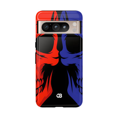 Crimson Cobalt Skulls · Tough Phone Case for Google Pixel