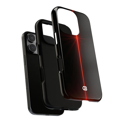 Red Tough Phone Case for iPhone - Crimson Flare Vector