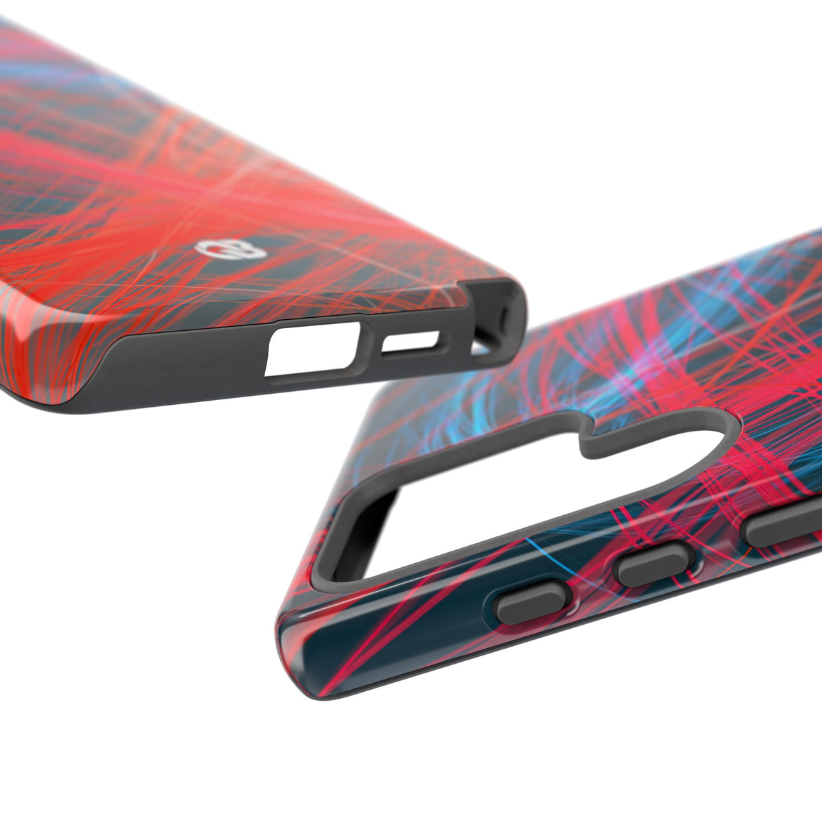 Neon Fiber Stream · Tough Phone Case for Samsung · Red