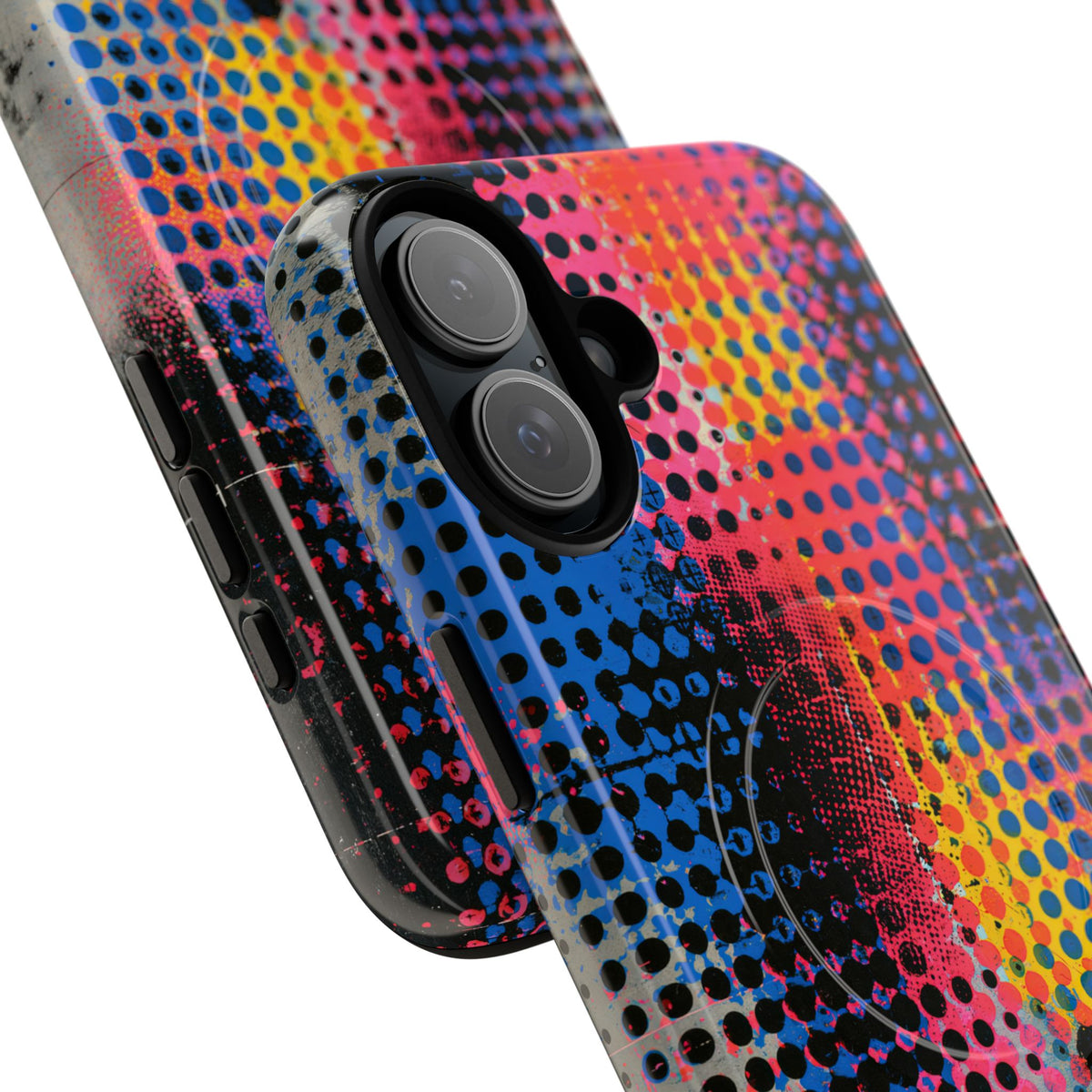 Chromatic Halftone Grid · Tough 2.0 Magnetic Phone Case for iPhone · Blue