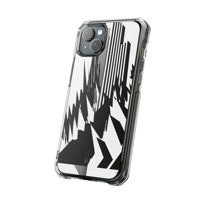 White Impact MagSafe Phone Case for iPhone - Shattered Vector Spire