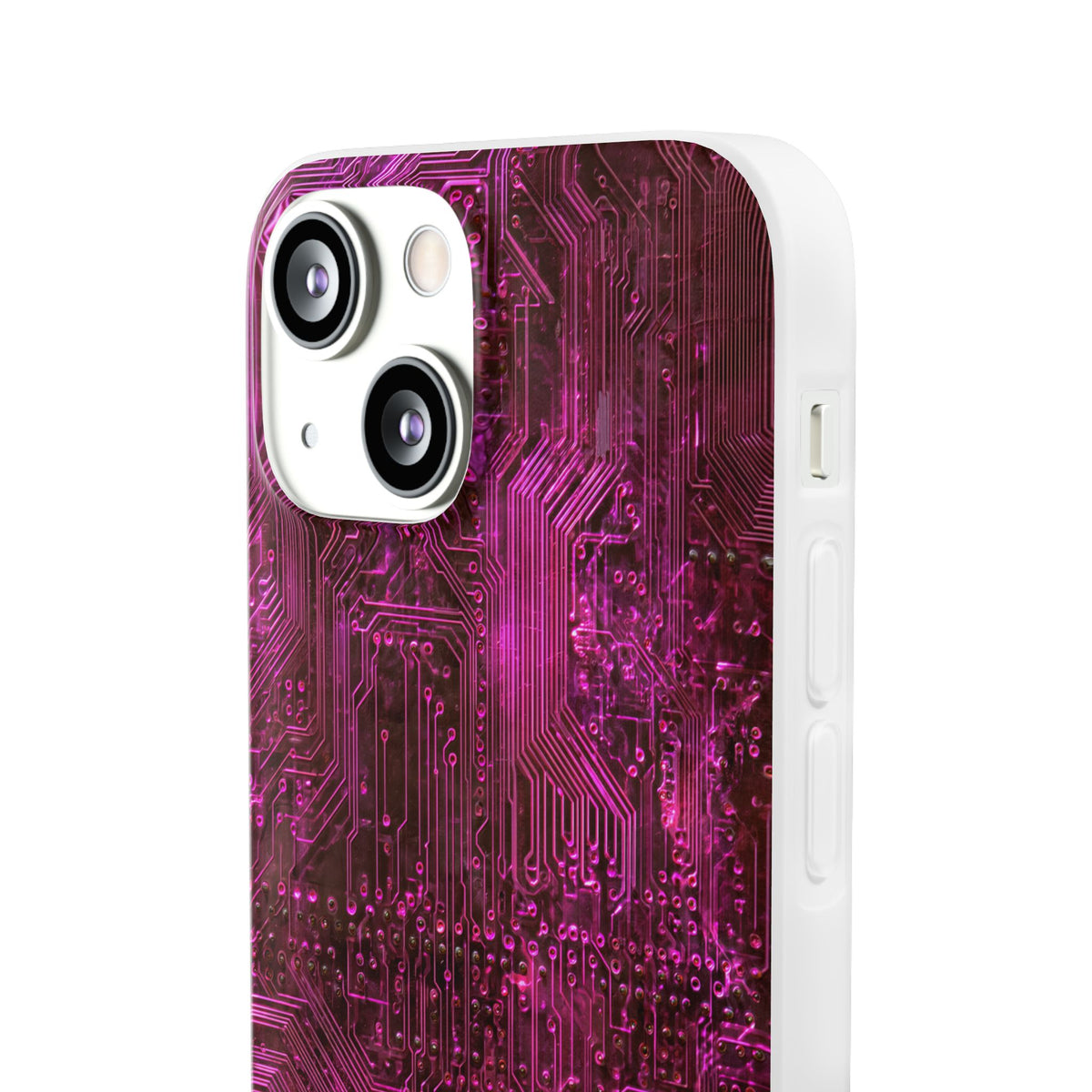 Magenta Circuit Trace · Lite Phone Case for iPhone ·  Pink