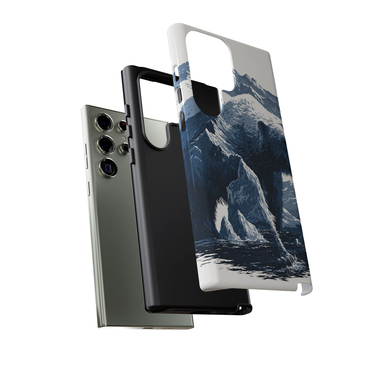 Fjord Summit Bear · Tough Phone Case for Samsung · Blue