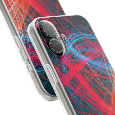 Neon Fiber Stream · Lite Phone Case for iPhone ·  Red