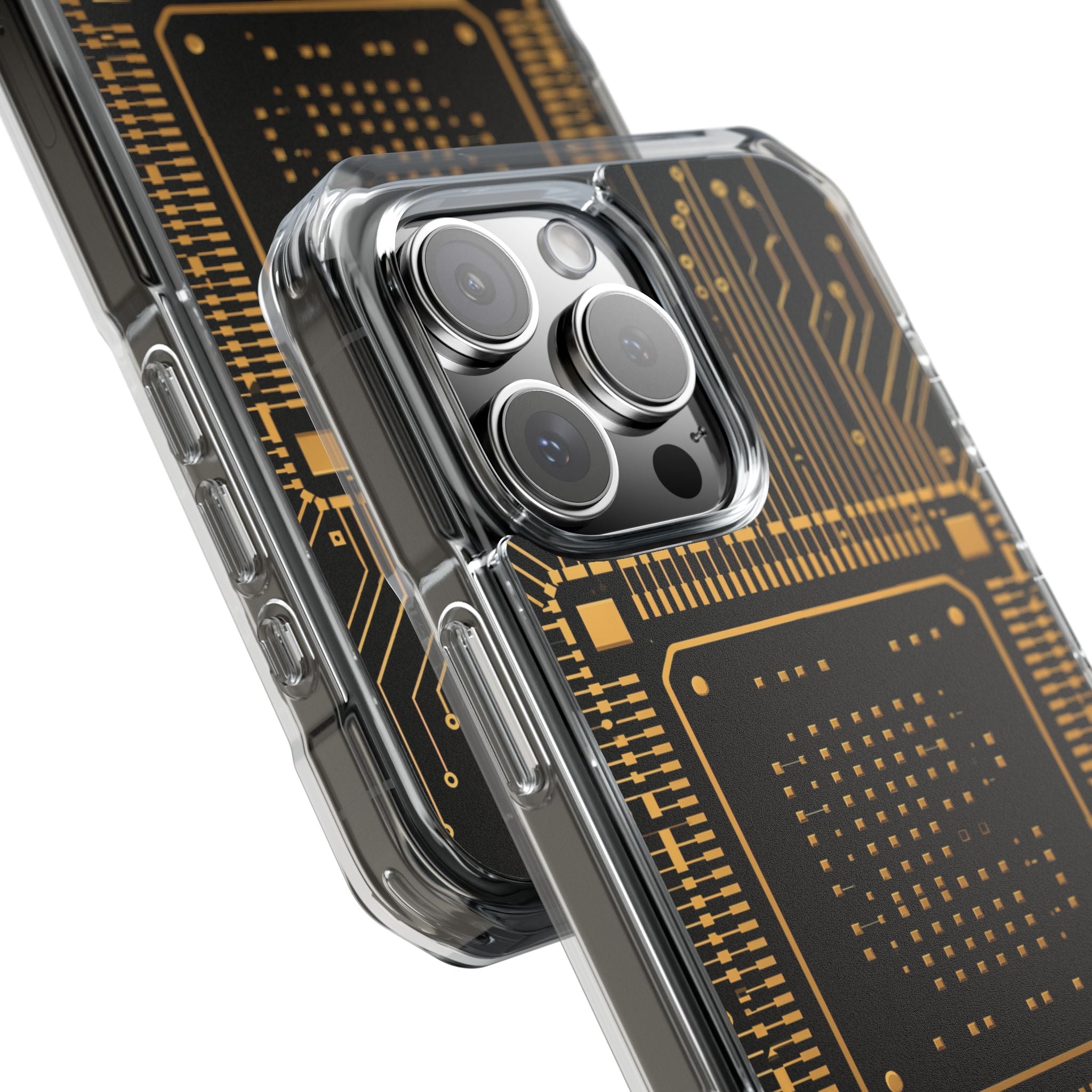 Gold Impact MagSafe Phone Case for iPhone - Cyber Gold Processor