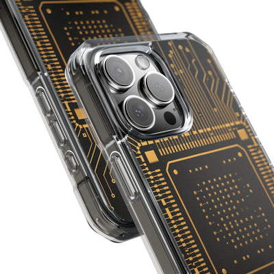 Gold Impact MagSafe Phone Case for iPhone - Cyber Gold Processor