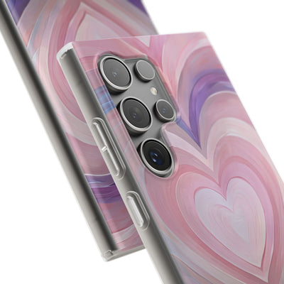 Lavender Pulse Hearts · Soft Phone Case for Samsung