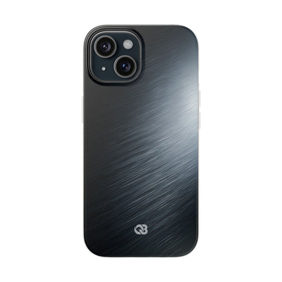Grey Lite Phone Case for iPhone - Charcoal Brushed Steel