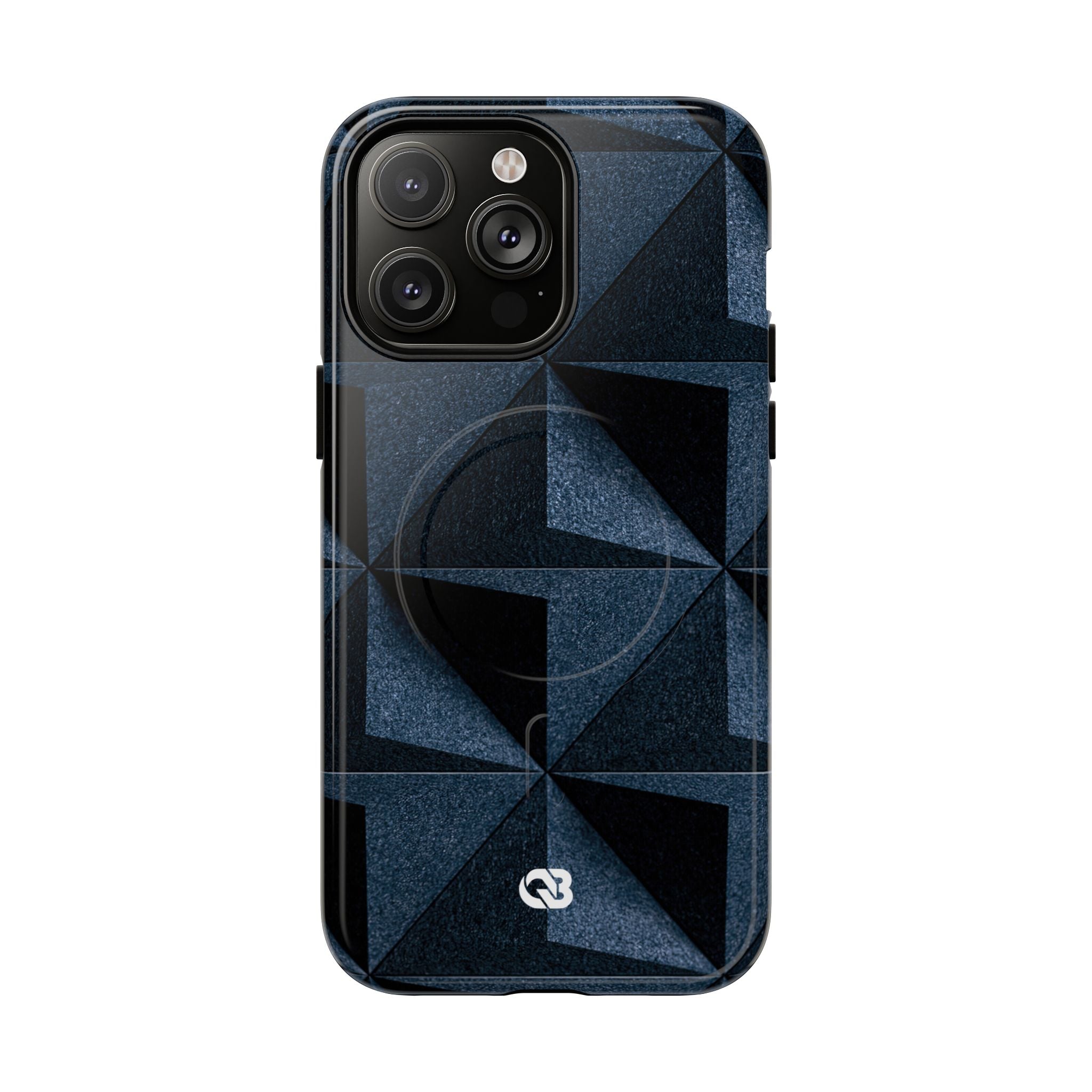 Blue Tough 2.0 Magsafe Phone Case for iPhone - Indigo Basalt Facets