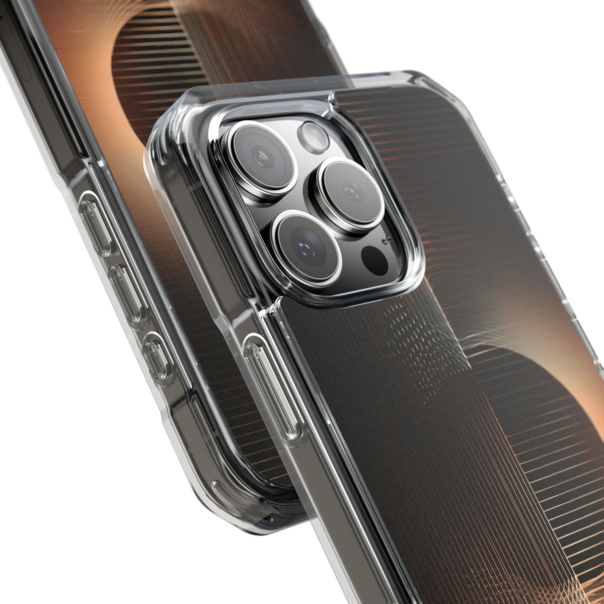Amber Meridian · Clear Impact Magnetic Phone Case for iPhone · Black