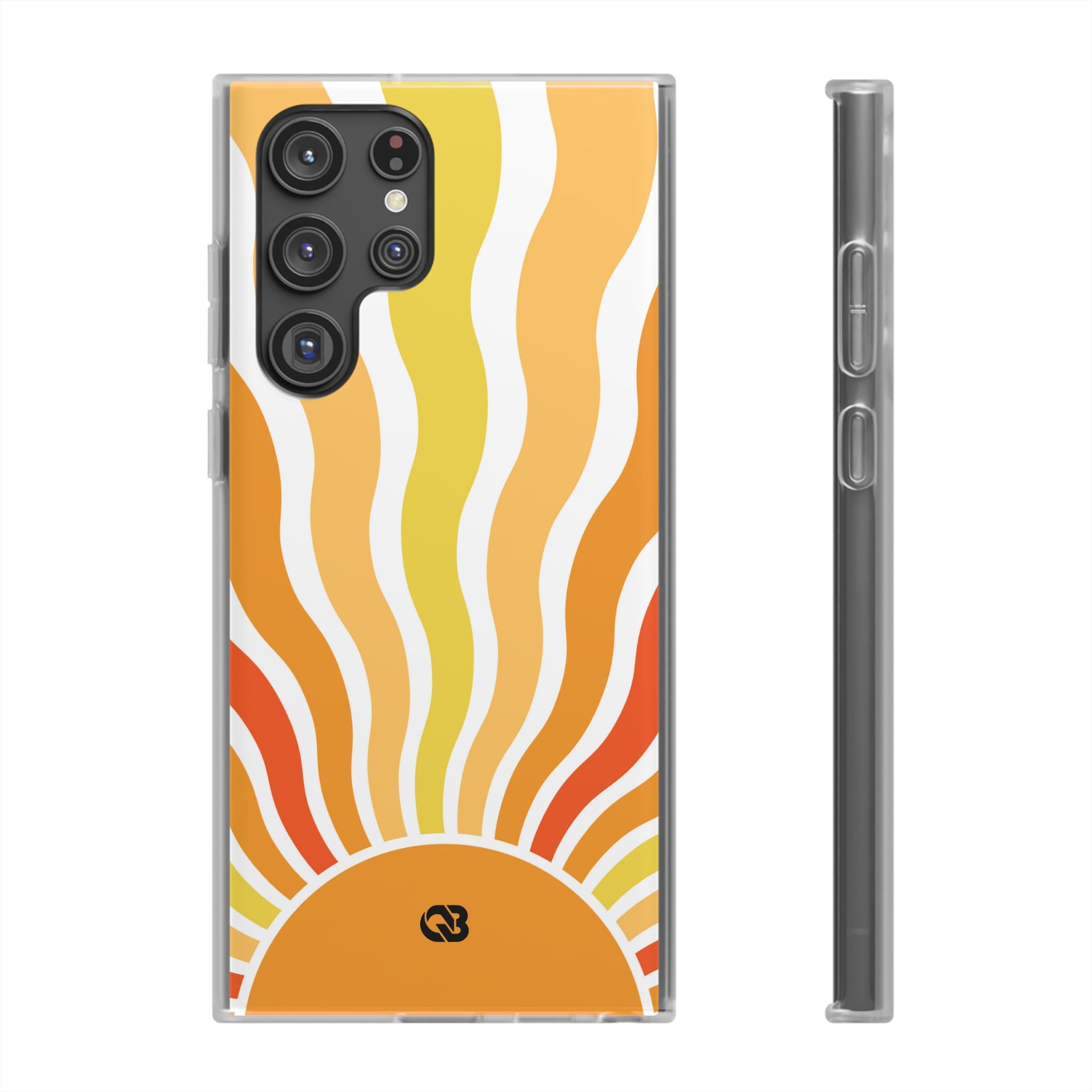 Amber Solar Waves · Soft Phone Case for Samsung