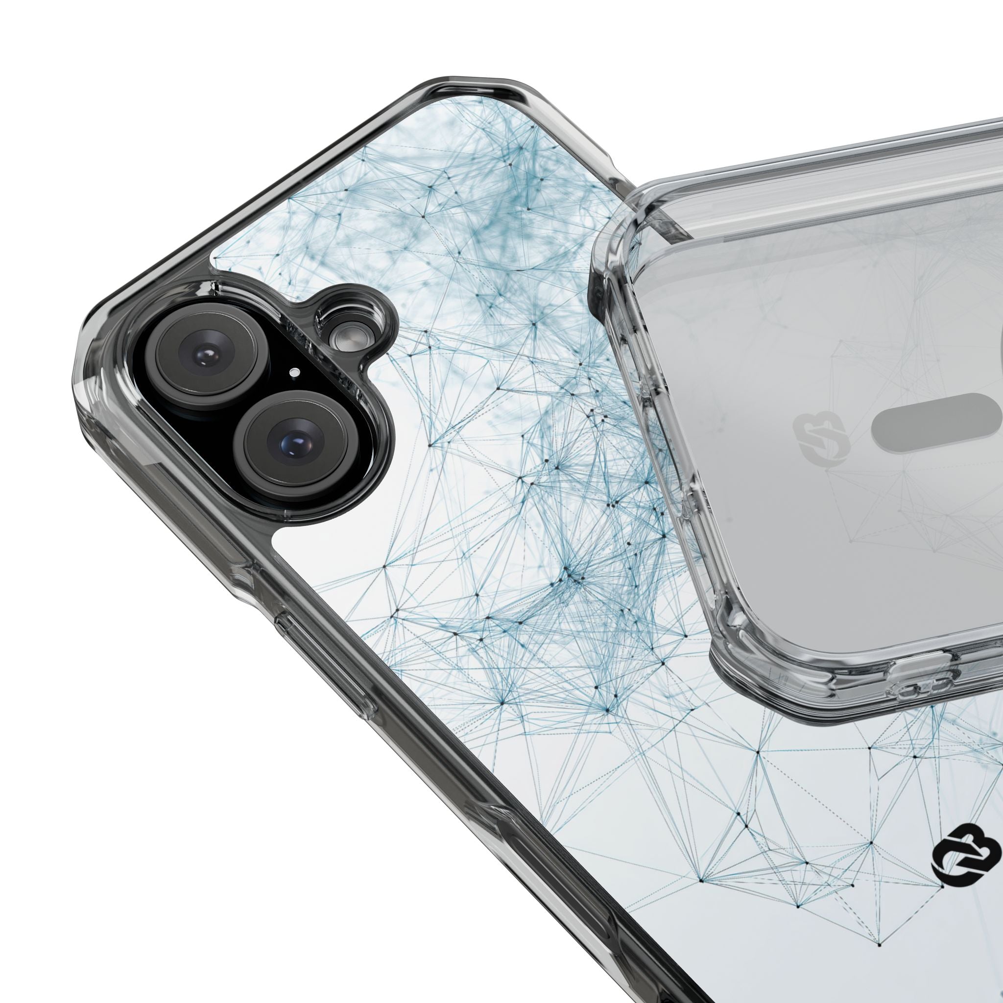 Blue Impact MagSafe Phone Case for iPhone - Glacial Neural Web