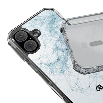 Blue Impact MagSafe Phone Case for iPhone - Glacial Neural Web