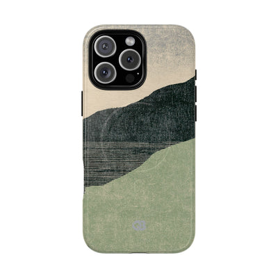Green Tough 2.0 Magsafe Phone Case for iPhone - Moss Ridge Grain