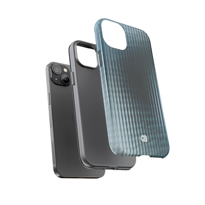 Blue Tough Phone Case for iPhone - Glacial Reeded Glass