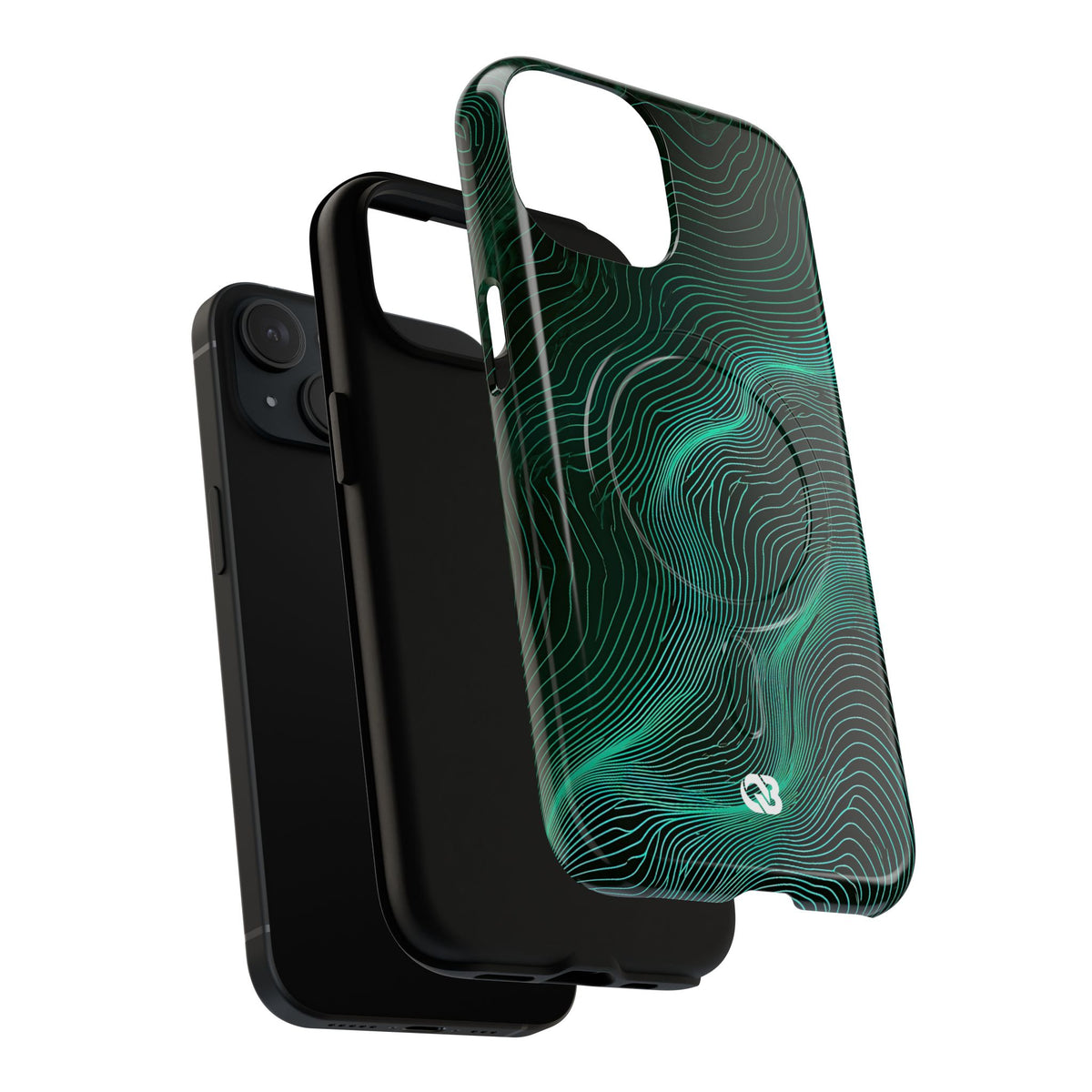 Emerald Topo Ridge · Tough 2.0 Magnetic Phone Case for iPhone · Green