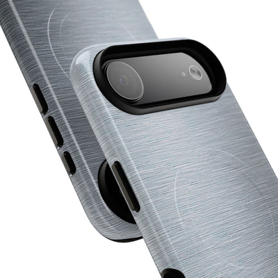 Silver Tough 2.0 Magsafe Phone Case for iPhone - Satin Chrome Grain