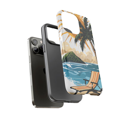 Sunny Palm Breeze iPhone 14 Pro Max Case - Tough