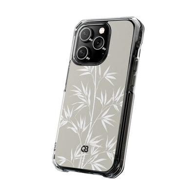 Beige Impact MagSafe Phone Case for iPhone - Sandstone Bamboo Stalks