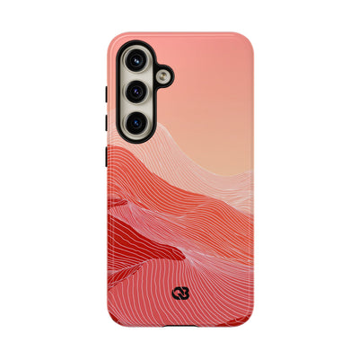 Red Tough Phone Case for Samsung - Crimson Ridge Contour