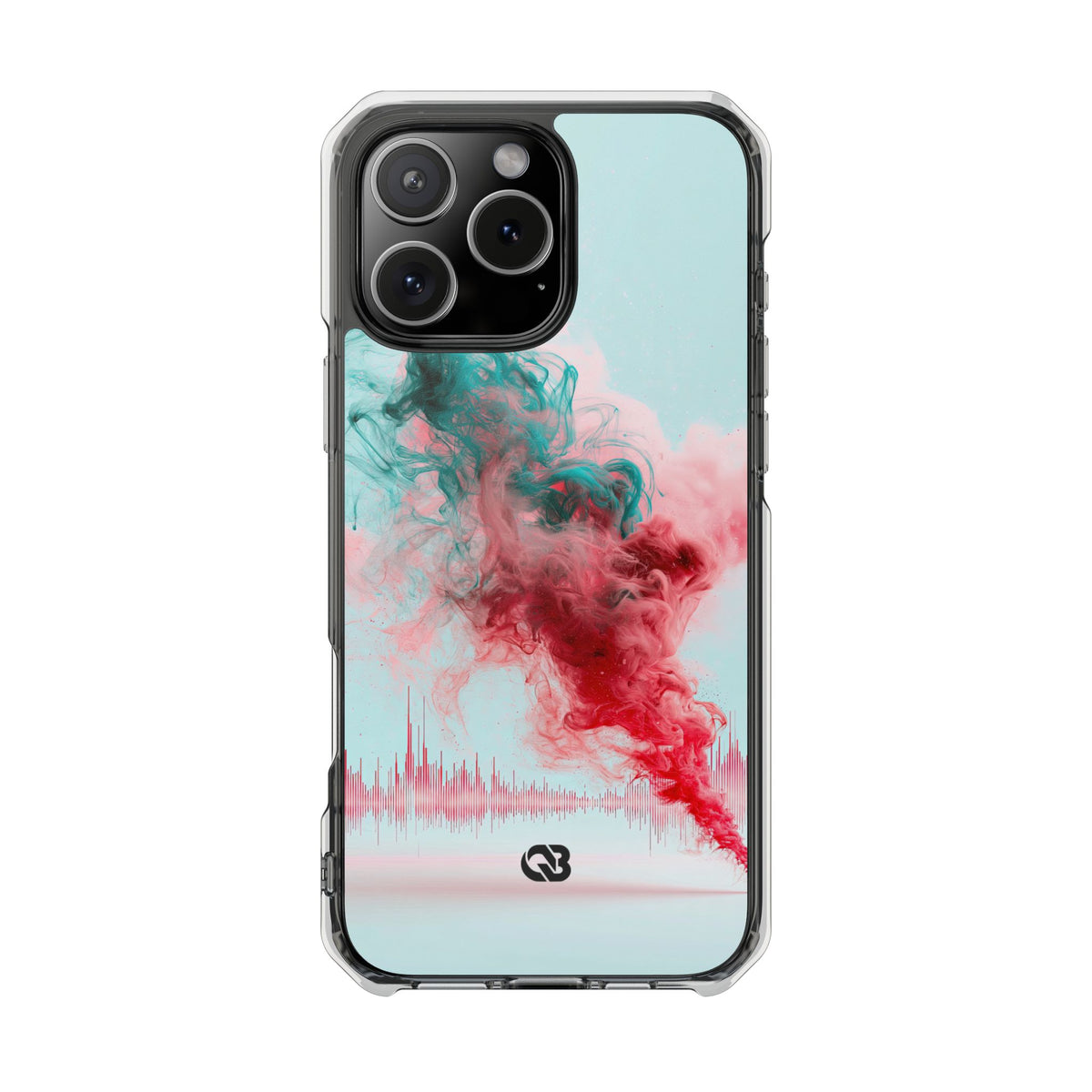 Sonic Bloom · Clear Impact Magnetic Phone Case for iPhone · Red