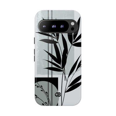 Grey Tough Phone Case for Google Pixel - Sage Bamboo Noir