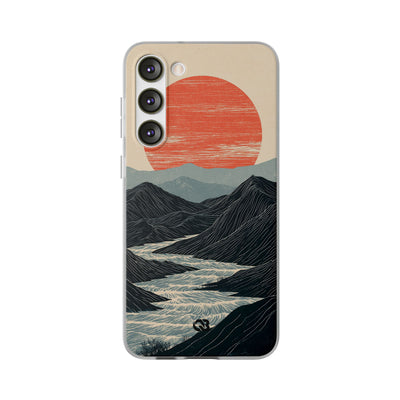 Beige Lite Phone Case for Samsung - Crimson Ridge Flow