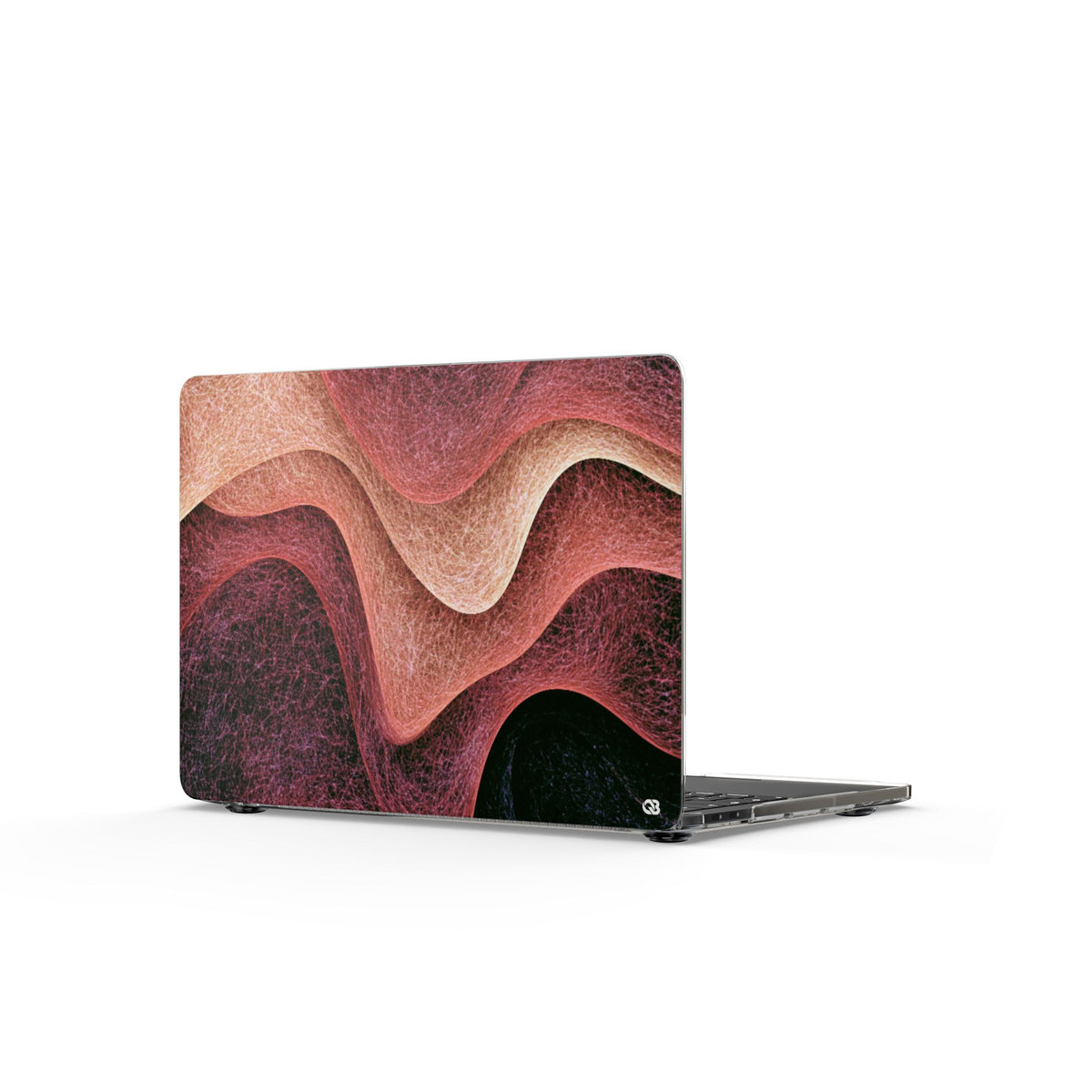 Rose Contour Waves · Clear Hard Case for MacBook · Pink