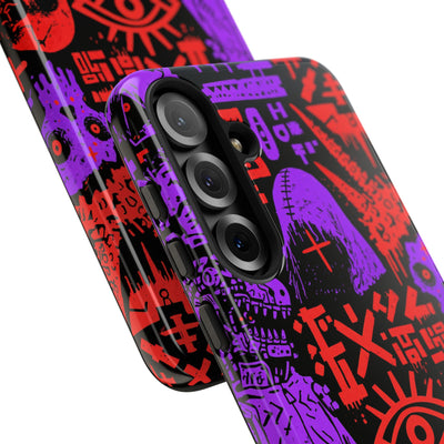 Underground Cyber Glyphs · Tough Phone Case for Samsung · Black