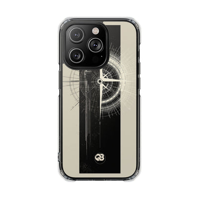Beige Impact MagSafe Phone Case for iPhone - Zenith Vector Spire